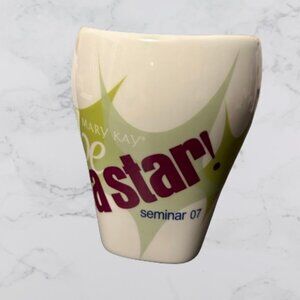 Mary Kay Be A Star Seminar Vintage Coffee Mug for Collectors Ceramic White Red